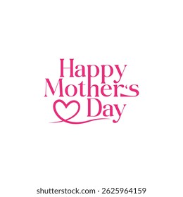 Mother's Day typography with vintage style looks attractive and can be used for template design titles, posters, wallpapers and more.