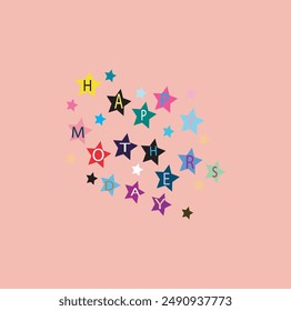 Mothers day vector art work graphic design illustration vector style icon graphic of mother day card 