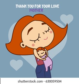 Mother's day vector card