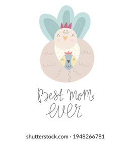 Mother's Day vector cards. Best mom ever.