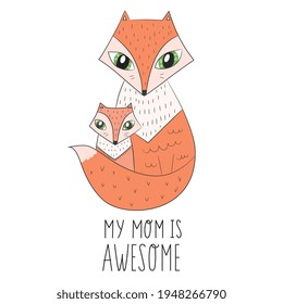 Mother's Day vector cards. My mom is awesome