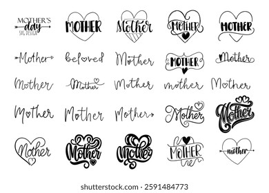 Mother's Day  vector  Design with mother typography