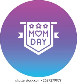 Mothers Day vector icon. Can be used for printing, mobile and web applications.