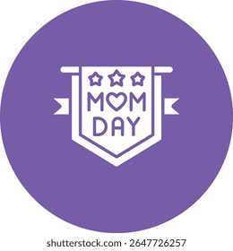 Icono del Vector del Día de las Madres. Se puede utilizar para aplicaciones de impresión, móviles y de Web.