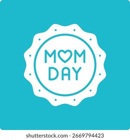 Icono del Vector del Día de las Madres. Se puede utilizar para aplicaciones de impresión, móviles y de Web.