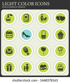 Mothers day vector icons for web and user interface design