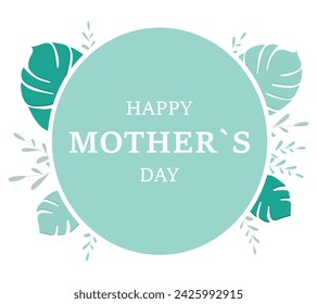 Mother's day vector illustration. Greeting card