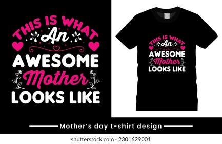Mothers Day Vector lettering, Mother's day t-shirt print with quote.
Mom typography design.