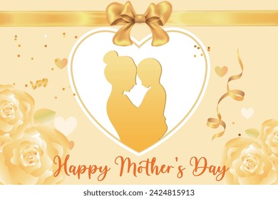 Mother's Day vector poster design. Can be used for banner, card, postcard, business, event decoration vector illustration.