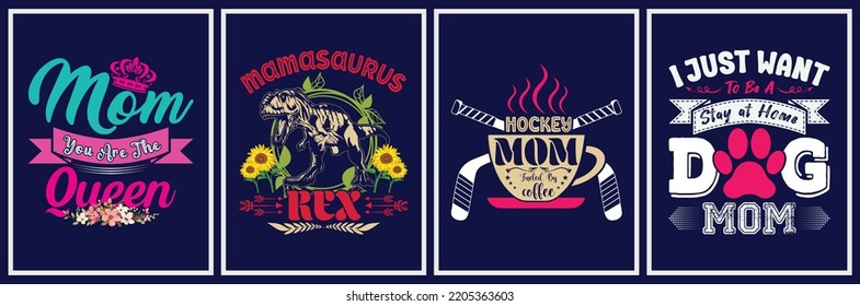 Mother's Day Vector Set, mother's day quote t-shirt bundle