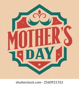 mothers day vintage abstract t-shirt design