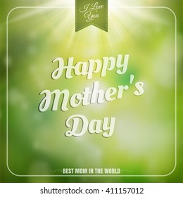 Mothers day vintage lettering background. EPS 10 vector file included