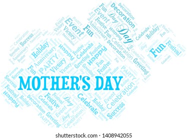Mother's Day Word Cloud. Wordcloud Made With Text.