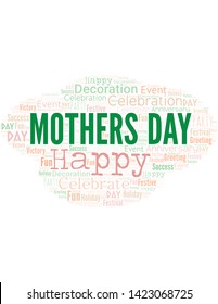 Mothers Day Word Cloud. Wordcloud Made With Text.