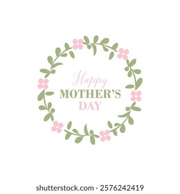 Mother's Day wreath. Mother’s Day card