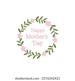 Mother's Day wreath. Mother’s Day card