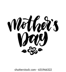 Mother's day.Hand drawn poster with hand lettering. 