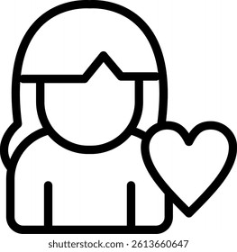 Mothers Embrace Line Vector Icon Design