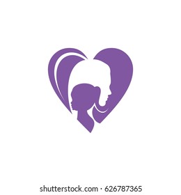 mothers love care icon logo