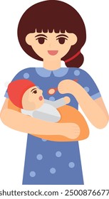 Mother's love is an invaluable loss, raising a baby with love in every bite. An unsung and tireless hero.