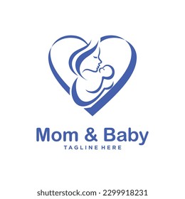 Mother's love logo illustration vector design