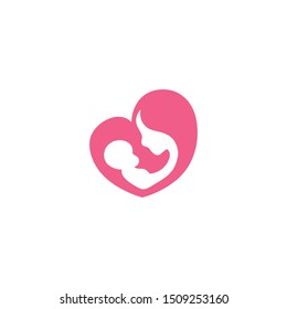 mothers love. moms and baby logo designs icon