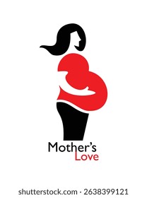 Mother's Love A Simple and Elegant Pregnancy Silhouette