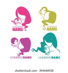 mothers love, vector collection of logo symbols and emblems
