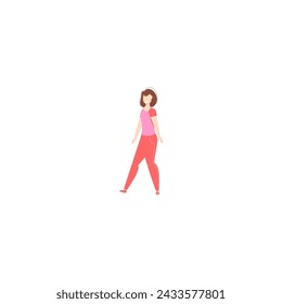mother's pose wearing pink mother's day clothes girl