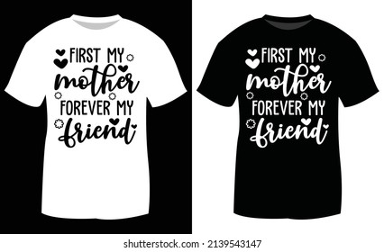 Mother's typography t shirt design in Eps-10.