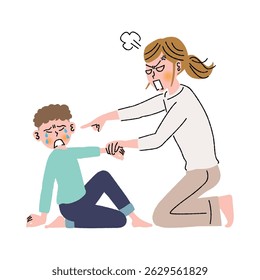 Mothers who strongly scold their children