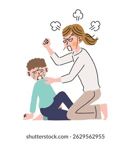 Mothers who are violent to their children