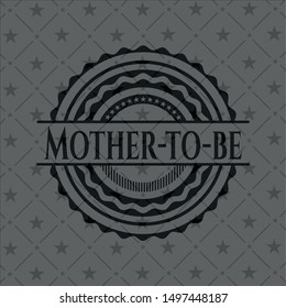 Mother-to-be realistic dark emblem. Vector Illustration. Detailed.