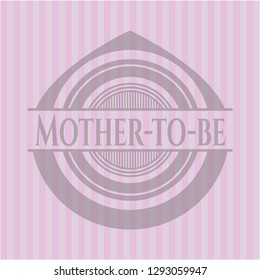 Mother-to-be vintage pink emblem