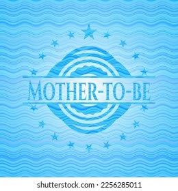 Mother-to-be water wave concept emblem background. Vector Illustration. Detailed. 
