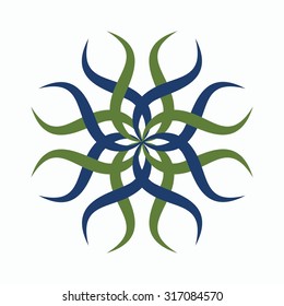 motif of art. octopus logo.