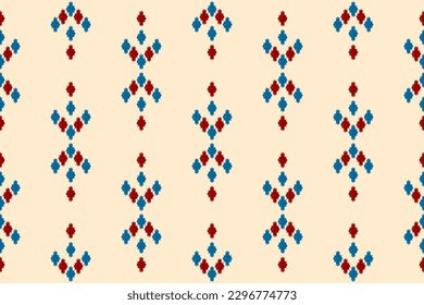 Motif beautiful ikat pattern art. Ethnic oriental seamless pattern traditional. Indian style. Design for background, wallpaper, illustration, fabric, clothing, carpet, textile, batik, embroidery.