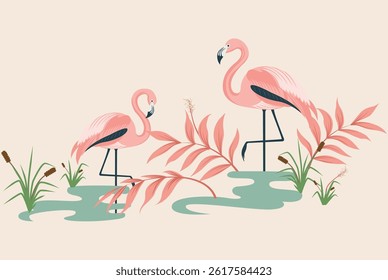 Motif and boarder design for Textile print in vector format