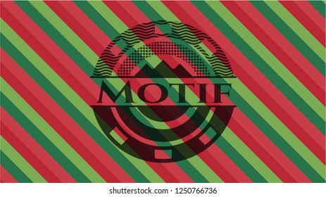 Motif christmas badge background.