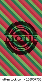 Motif christmas colors style emblem. Vector Illustration. Detailed.