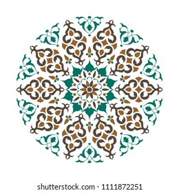 Motif created by using the motifs of the Ottoman period vector drawing