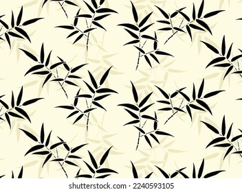 Motif desain daun bambu yang eksklusif dengan kombinasi corak motif jawa , Vector eps 10