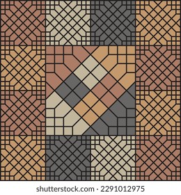 Motif design for carpets, rugs, fabrics, decor and various floors. Vector