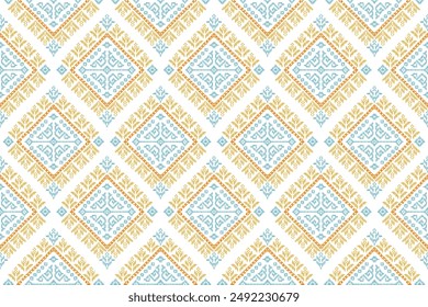 Arte étnico de fondo floral de hojas. bordado popular, mexicano, peruano, indio, asiático, marroquí, turco y uzbeko. Adorno de arte geométrico azteca.