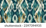 Motif ethnic handmade beautiful Ikat seamles.Ikat ethnic tribal, boho colors seamless wallpaper. Ethnic Ikat abstract background art.Illustration for greeting cards, printing and other design project.