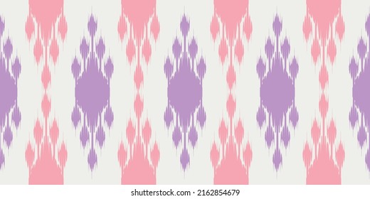 Motif ethnic handmade beautiful Ikat art. Ethnic abstract pink, purple background art. folk embroidery, Peruvian, Indian, Asia, Moroccan, Turkey, and Uzbek style. Aztec geometric art ornament print.