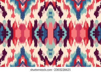 Motif ethnic handmade beautiful Ikat pattern. Abstract traditional folk ancient antique tribal ethnic graphic line. Ornate elegant luxury vintage retro style. Texture textile fabric motif patterns.