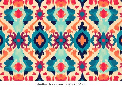 Motif ethnic handmade beautiful Ikat pattern. Abstract traditional folk ancient antique tribal ethnic graphic line. Ornate elegant luxury vintage retro style. Texture textile fabric motif patterns.