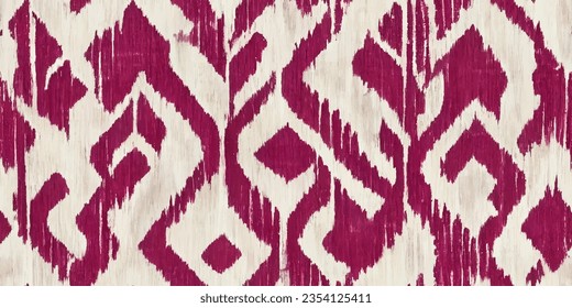 Motif ethnic handmade beautiful Ikat art.Ikat ethnic tribal, boho colors  seamless wallpaper. Ethnic Ikat abstract background art.Illustration for greeting cards, printing and other design project.