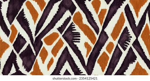 Motif ethnic handmade beautiful Ikat art.Ikat ethnic tribal, boho colors  seamless wallpaper. Ethnic Ikat abstract background art.Illustration for greeting cards, printing and other design project.